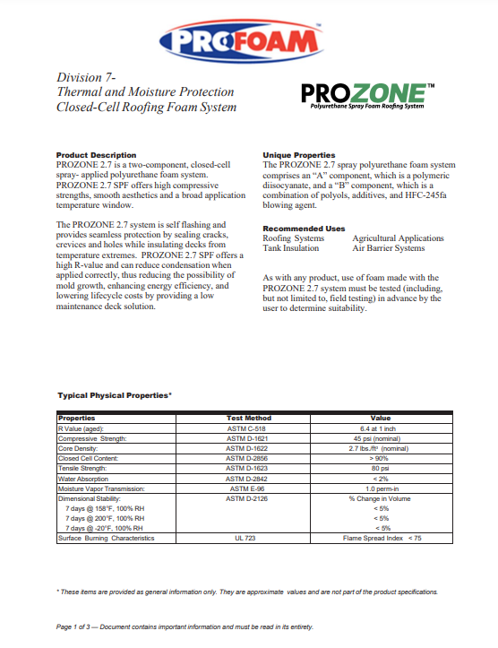 Elastochem ProZone 2.7 TDS