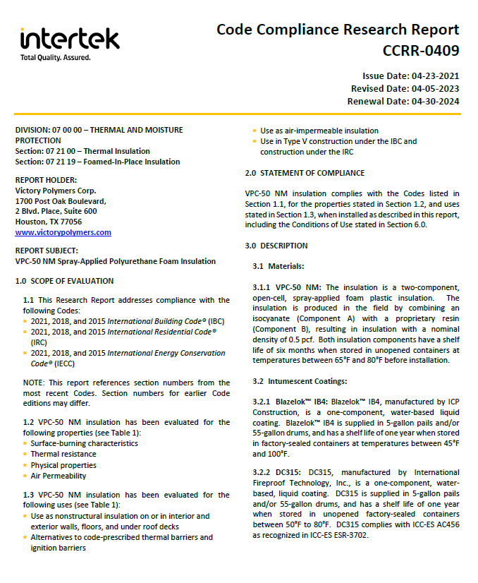 VP Open Cell CCRR-0409