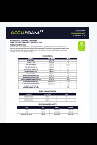 Accufoam AF1 Open Cell Foam Technical Data Sheet (TDS)