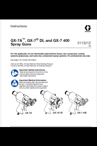 Graco GX-7A, GX-7 and GX-7 400 Spray Gun Manual