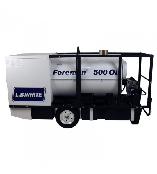 L.B White Foreman 500 Oil, Indirect-Fired Portable Heater Package