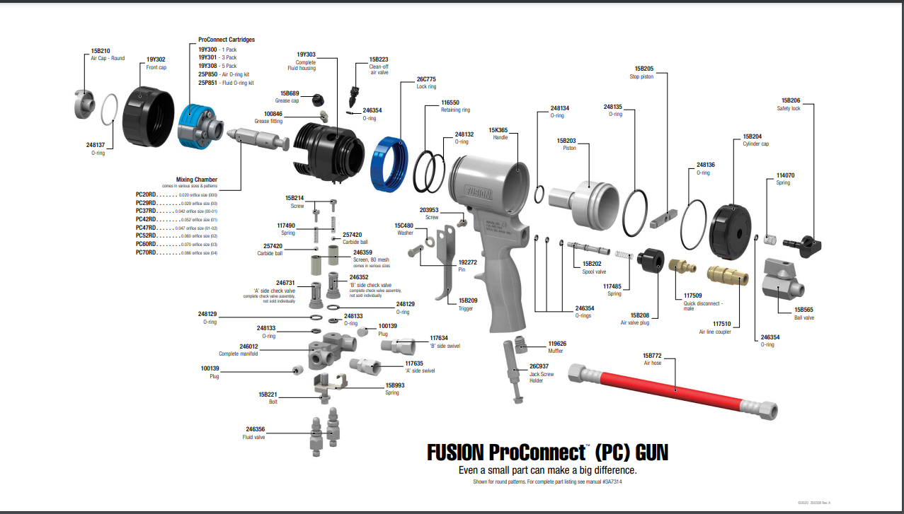 Graco Fusion PC Gun Parts Diagram