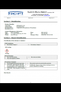 NCFI 11-033 Optimaxx Safety Data Sheet (SDS)