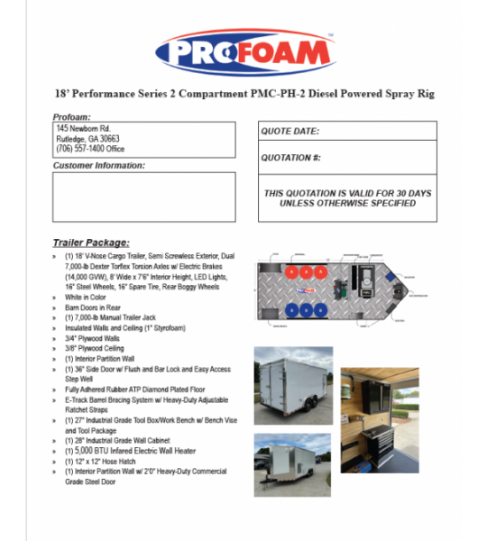 18' Performance Series 2-Compartment PMC PH-2 Diesel Powered Spray Rig