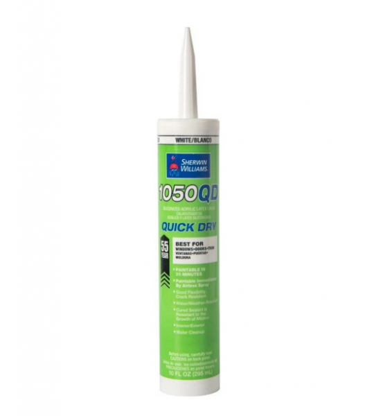 1050 Quick Dry Siliconized Acrylic Latex Caulk, Qty: 1