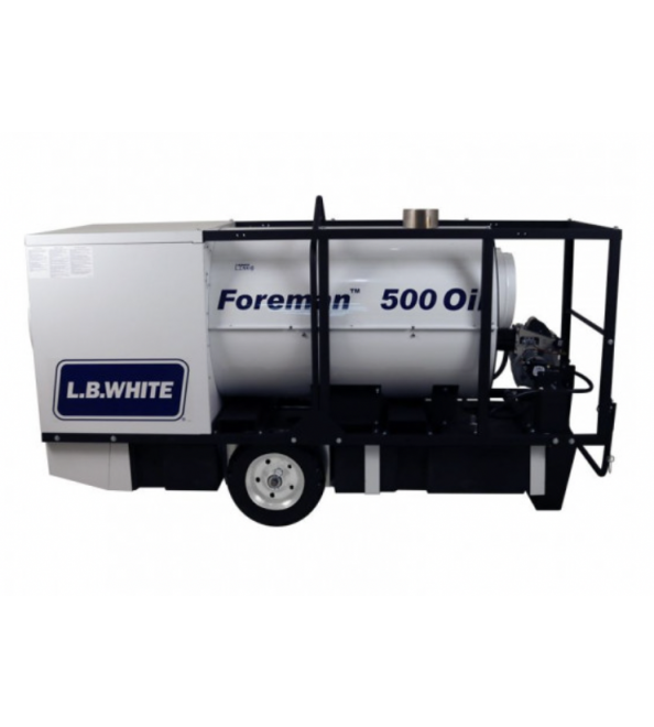 L.B White Foreman 500 Oil, Indirect-Fired Portable Heater Package