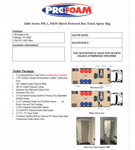 Elite Series PH-2 30kw Diesel Powered Box Truck Spray Rig